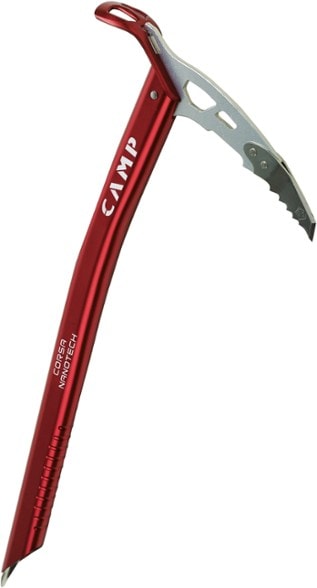 Corsa Nanotec ice axe angled view showcasing lightweight design for mountaineering.