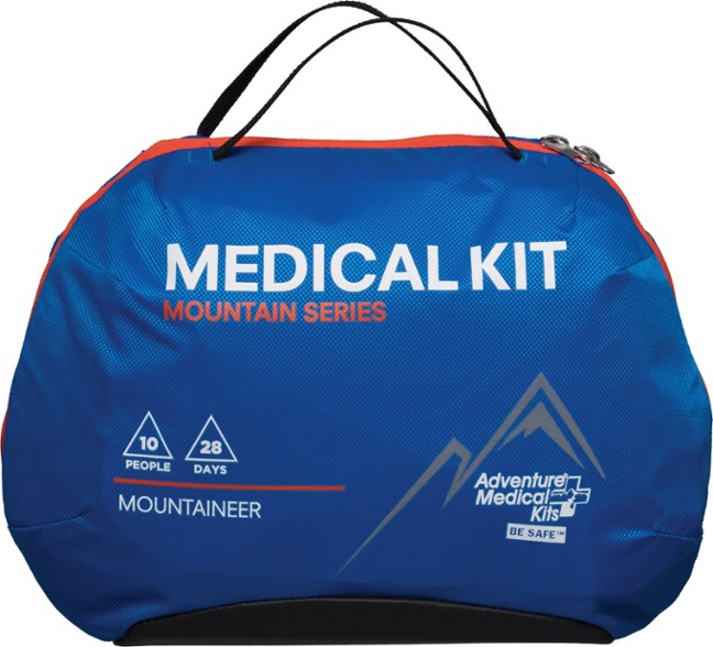 Expedition Ready Mountaineering Medical Kit showcasing organized first-aid supplies in a durable nylon bag.