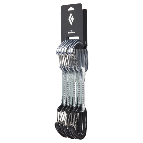 Alpine Light Quickdraw Set with wiregate carabiners viewed from above