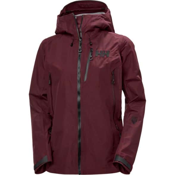 Odin 9 Worlds Women's High-Performance Waterproof Jacket front view, perfect for hiking.