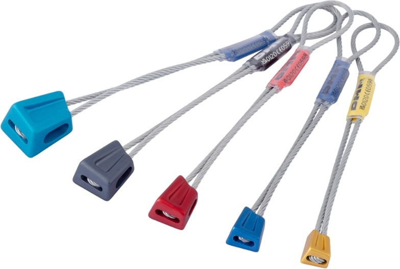 DMM HB Alloy Offset Stopper Set showing the asymmetrical taper suitable for irregular cracks.