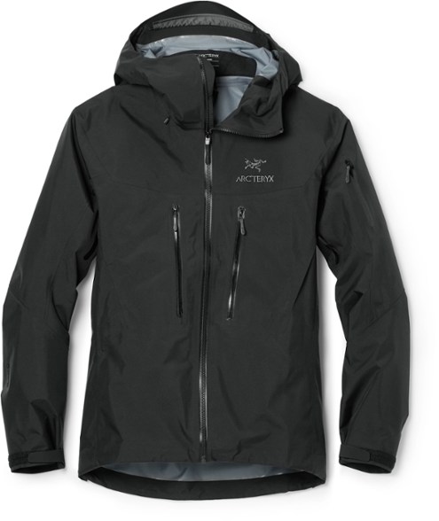 Men's Alpha SV GORE-TEX climbing jacket, front view, ideal for alpine adventures.