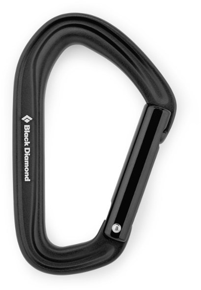 HotForge UltraLite carabiner in action during rock climbing, highlighting its lightweight build.