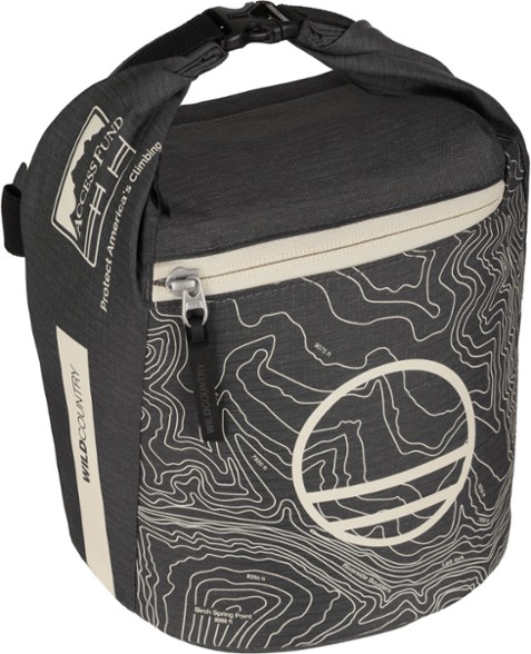 Wild Country Access Fund Boulder Bag showcasing the Joe's Valley map design from the side.
