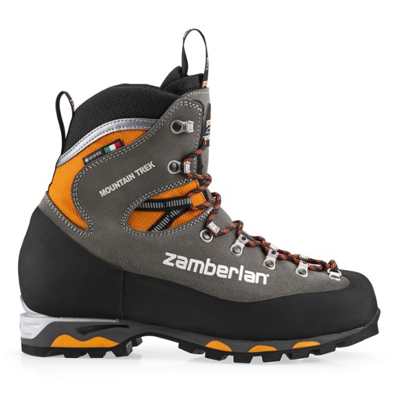 Side view of Zamberlan 2092 Mountain Trek Men's GORE-TEX mountaineering boots, showcasing waterproof design.