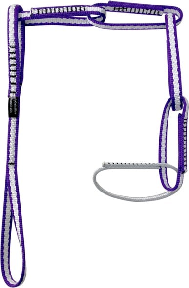 Metolius Alpine personal anchor system displayed with climbing gear.