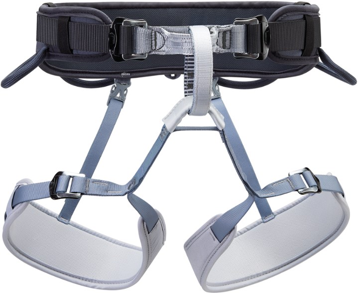 Petzl Corax climbing harness with adjustable features, suitable for all sizes.