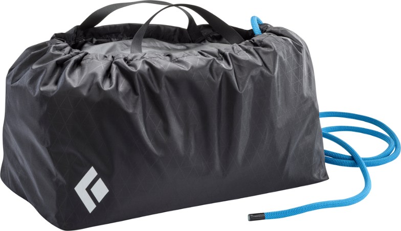 Top view of SummitWrap rope bag showing elastic opening and rope tarp