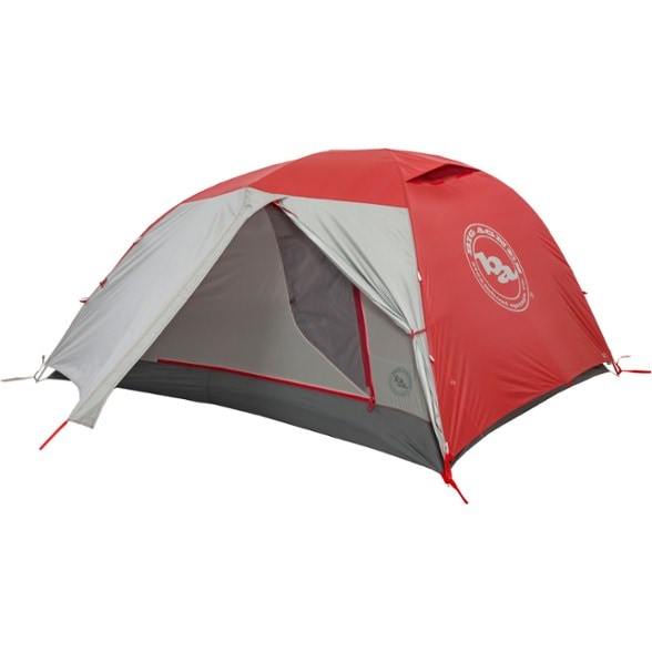Front view of Big Agnes Copper Spur HV2 Expedition Tent with snow backdrop.