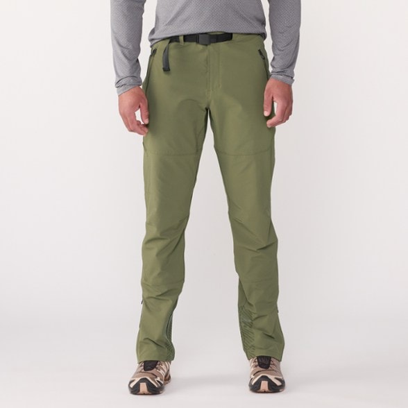Close-up view of the Summit Flex Alpine Pants highlighting the articulated knees.
