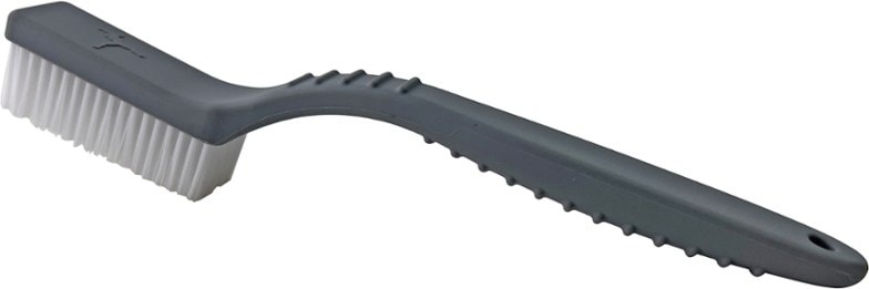 Eco-friendly climbing brush showcasing its synthetic bristles from a side angle.