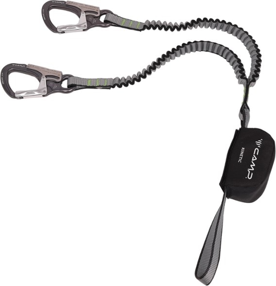 Close-up of the Ultimate Safety Rewind Climbing Lanyard showcasing its compact shock absorber.