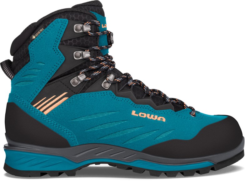 Lowa Cadin II GTX Women's Mountaineering Boots side view showcasing the durable Vibram soles.