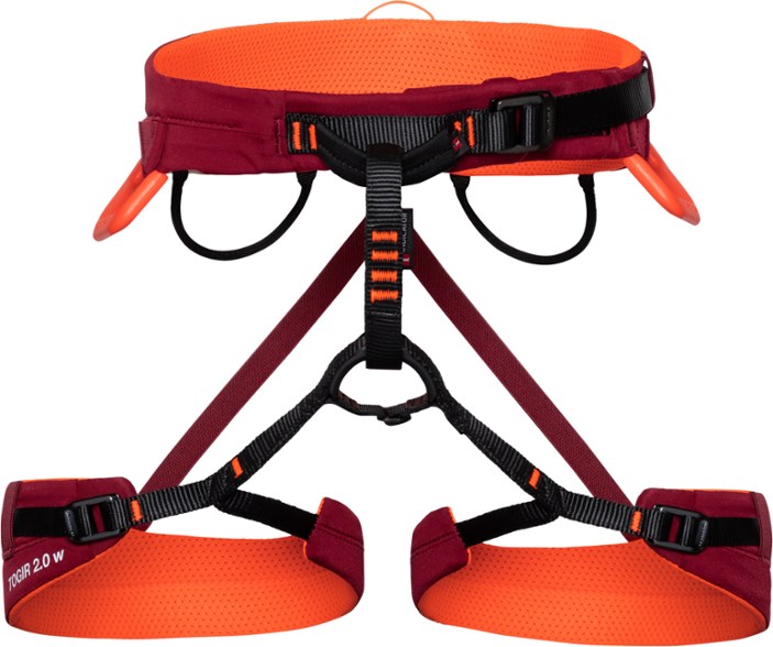 Side profile of the Mammut GlideFit climbing harness showcasing adjustable leg loops