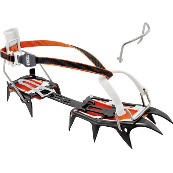 Petzl Vasak Leverlock crampons showcasing the 12-point design and durable construction.