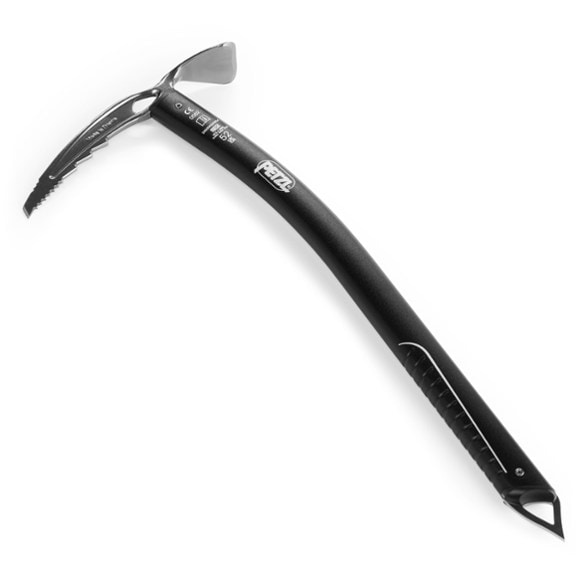Summit Pro Ice Axe showing curved shaft and durable pick for ice climbing.