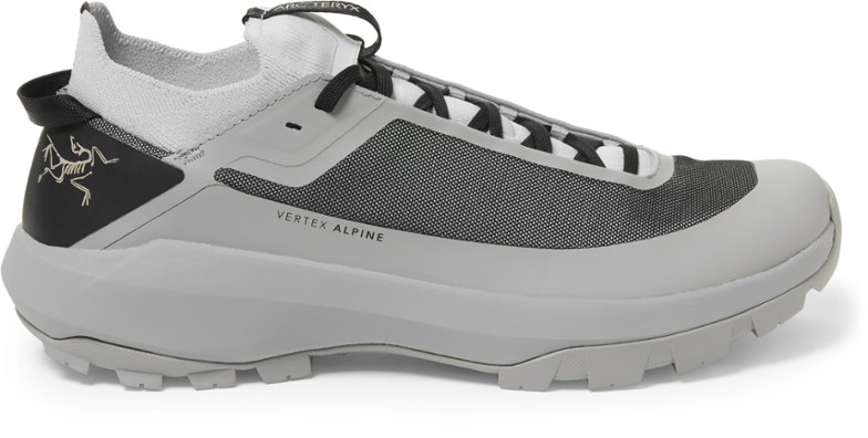 Vertex Alpine approach shoes from the side, highlighting their sleek design and breathable upper.