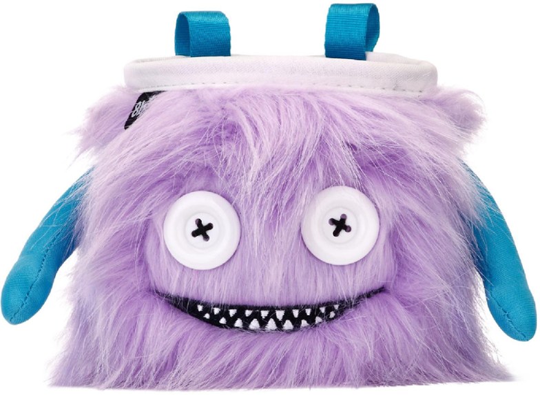 Lilly chalk bag with adjustable belt, showcasing its soft lining and stiffened rim
