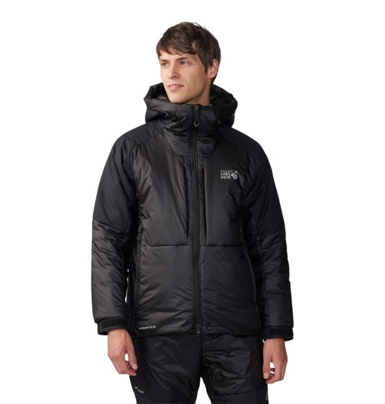 Men's Alpine Pro insulated mountaineering jacket from the front, showcasing warmth and style.