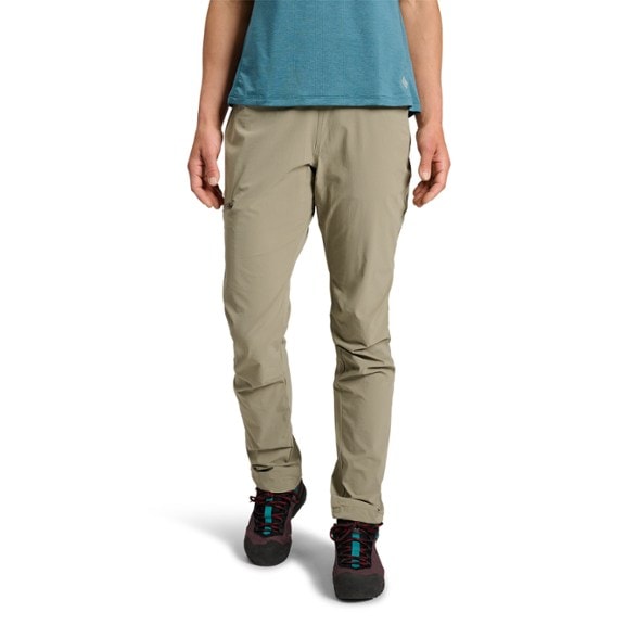 Front view of Alpine Breeze Women's Water-Resistant Hiking Pants in natural setting