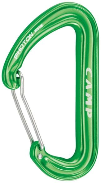 Photon Wire carabiner showcasing its lightweight design and wire gate functionality
