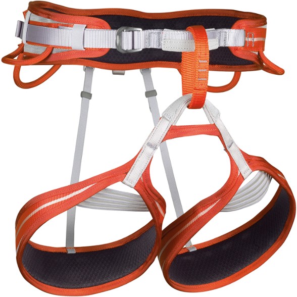 ComfortFit Climbing Harness showcasing breathable mesh design and adjustable features.