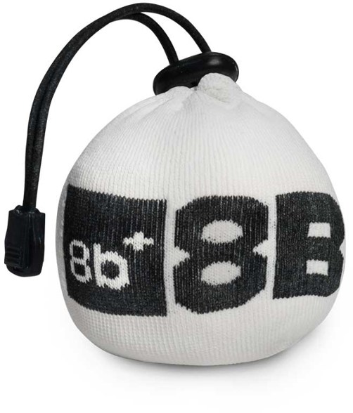 Top view of 8BPLUS Pro Grip refillable chalk ball filled with high-purity magnesium carbonate for climbing