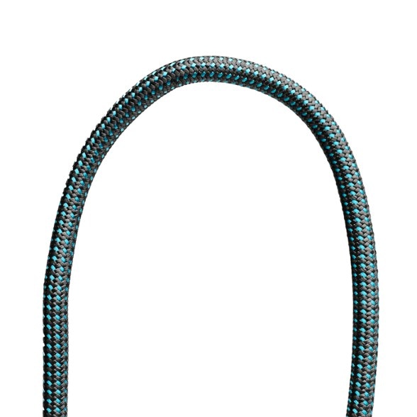 Close-up of Black Diamond Infinity Cordelette showing seamless Dynex filament core and durable nylon sheath