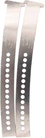 Close-up of Grivel long flex bars showcasing flexibility and build quality.