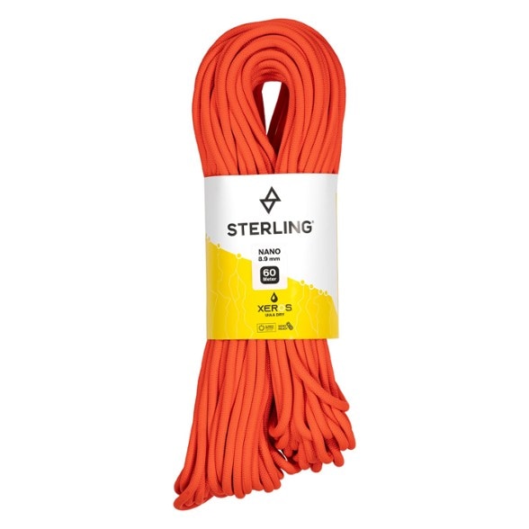 Close-up view of the UltraDry Nano XEROS 8.9 mm climbing rope showcasing its texture and color.