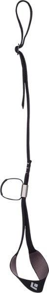 Close-up view of the SecureFit Ice Axe Leash showing the variwidth wrist loop and length adjustment buckle.