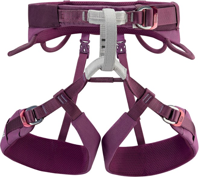 Petzl Luna Women's Climbing Harness showcasing padded leg loops and waistbelt for comfort.