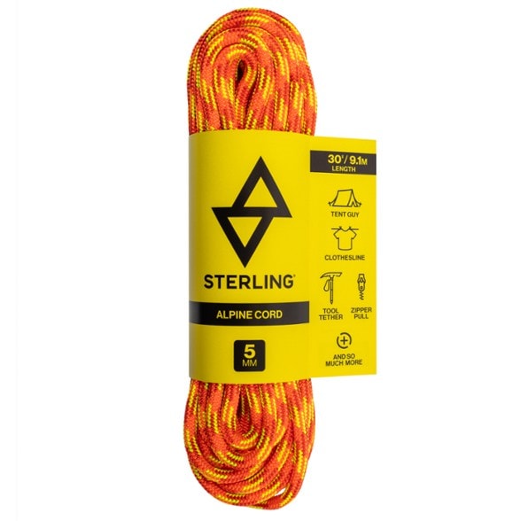 Close-up view of the Sterling Alpine 5 mm Accessory Cord for climbing applications.