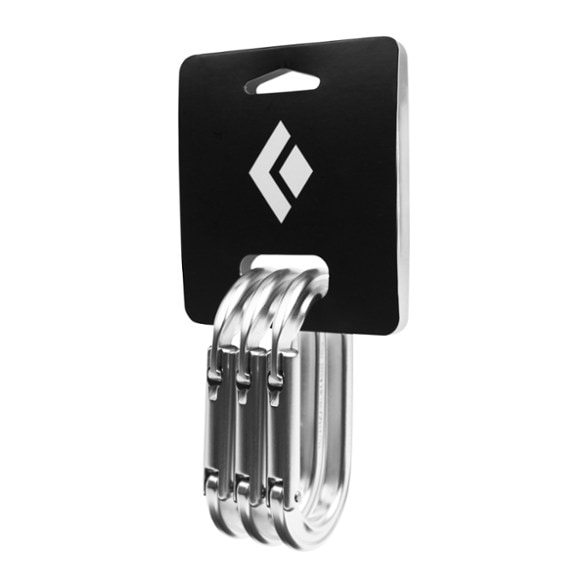 Side view of the oval climbing carabiner, showcasing its smooth symmetrical design.