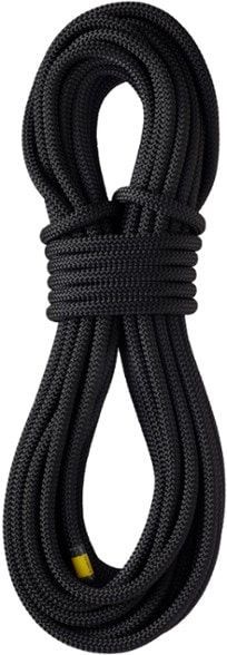 Premium 10mm static rope for climbing, showing rugged texture.