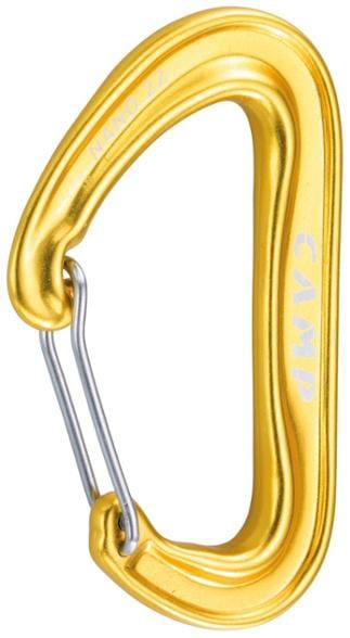 NanoLite 22 wiregate carabiner clipped into alpine gear with mountain backdrop