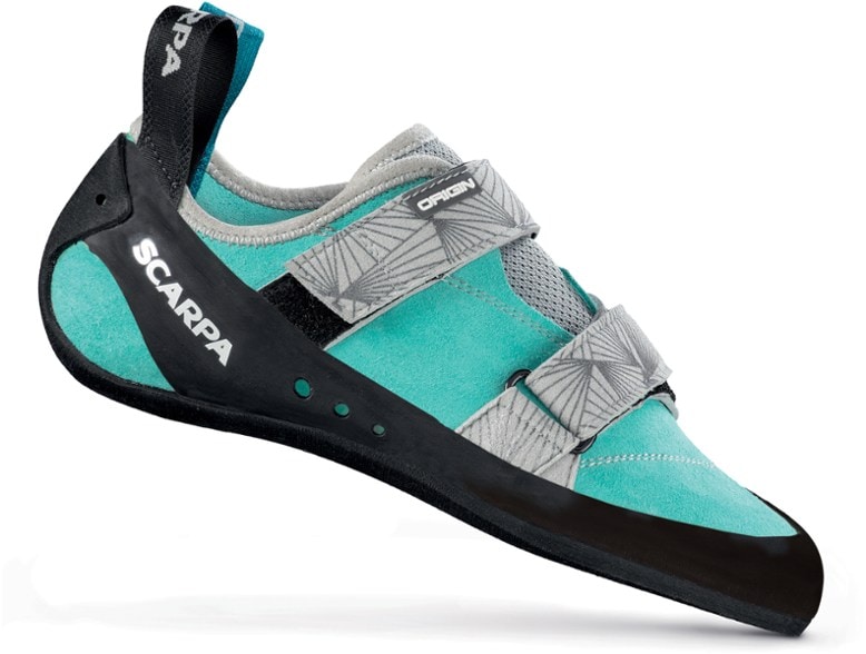 Padded Origin Women's Climbing Shoes in action on rocky terrain