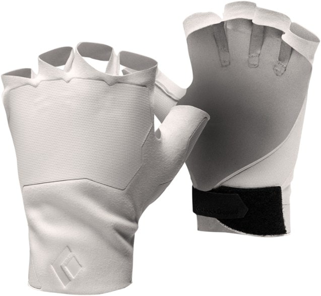 Ultimate crack climbing gloves in use during a climb, showcasing grip and flexibility.