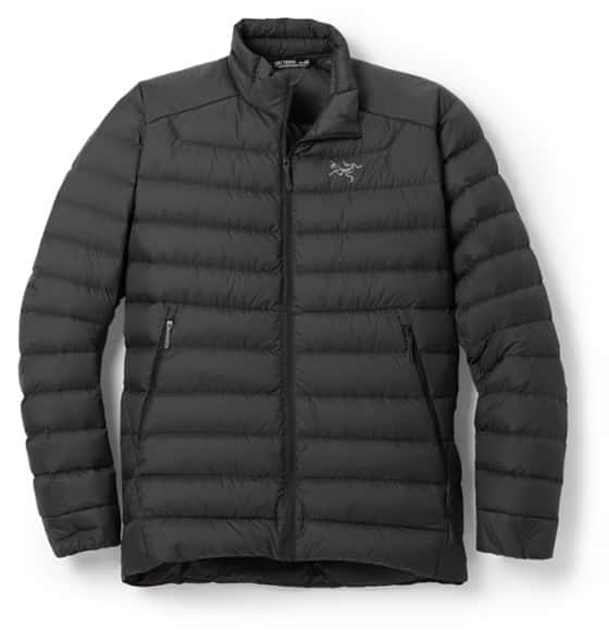 Front view of the Cerium Lightweight Down Jacket for Men, showcasing its design and fit.