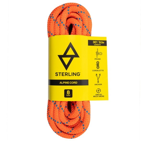 Close-up of Sterling 8 mm climbing accessory cord showing durability