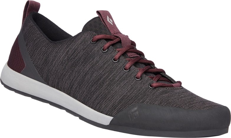 Close-up of Black Diamond Women's Circuit Approach Shoes showcasing breathable knit uppers and rubber soles.