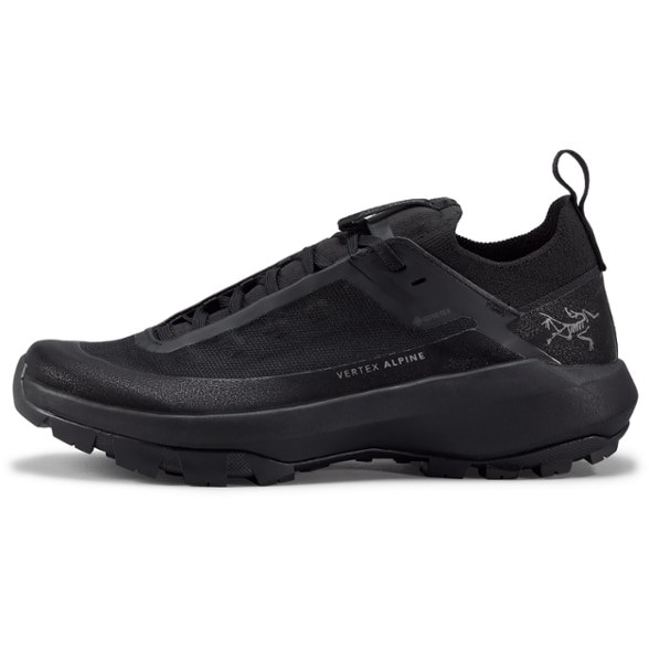Side view of Vertex Alpine GTX women's climbing shoes showing durable Vibram outsole and waterproof GORE-TEX upper