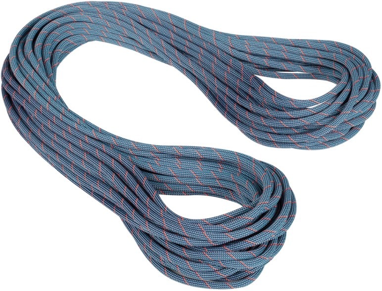 Mammut Crag Classic 60m dynamic climbing rope displayed against a rocky background.