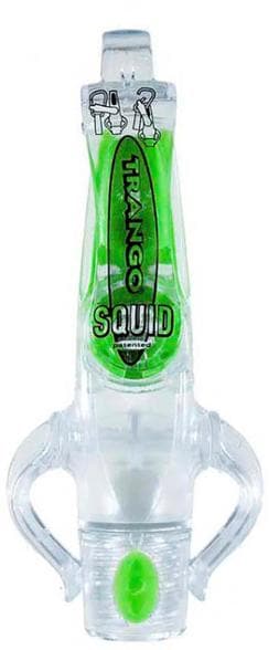 Squid Reach Climbing Aid mounted on a painter pole, showcasing its clip feature for high bolts.