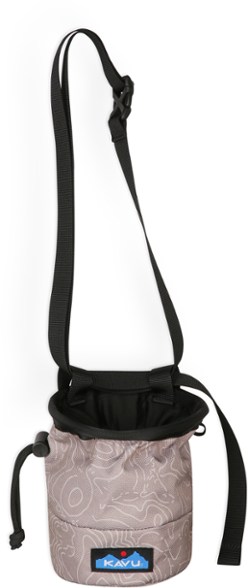 Front view of KAVU Peak Seeker Graphic Chalk Bag showcasing unique prints.
