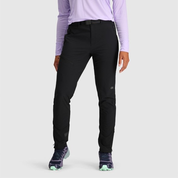 Front view of Alpine Adventure Women's Lite Pants showcasing the breathable fabric.