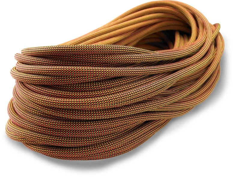 Maxim Signature Airliner 9.1mm climbing rope displayed outdoors, showcasing its ultralight design.
