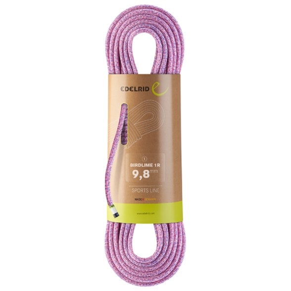 Close-up of the cheap durable 9.8 mm dynamic rope showing bio-based fibers and Thermo Shield coating