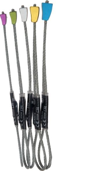Wild Country Rock Climbing Wire Nut Set from above, showcasing color-coded nuts for quick selection.