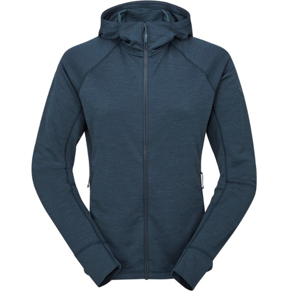 Elevate Women's Climbing Hoody showcased on a summer hiking trail, emphasizing its lightweight and breathable fabric.